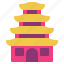 pagoda, korean, building, home, work, city, real estate, estate, architecture 