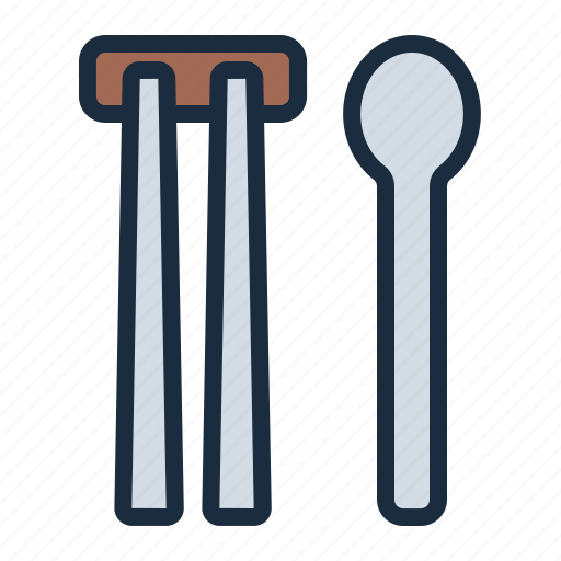 Cutlery, chopstick, spoon, korea, country, culture, south korea icon - Download on Iconfinder