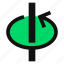 arrow, rotation, axis, turn, rotate, negative, z, vertical, 3d 