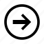 arrow, direction, chevron, right, circle, forward, next, continue, skip 