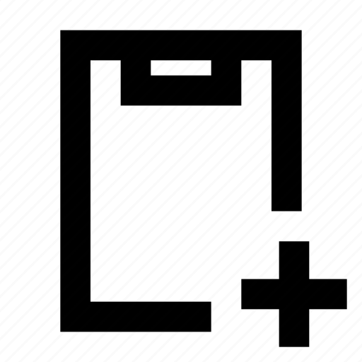 Clipboard, copy, paste, inventory, task, content, plus icon - Download on Iconfinder
