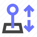 joystick, game, controller, arcade, move, down, up, forward, backward