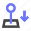 joystick, game, controller, move, arrow, arcade, straight, back, down 