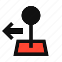 joystick, game, controller, move, arrow, stick, arcade, turn, left