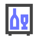 drink, kitchen, appliance, refrigerator, fridge, beverage, amenity, hotel, mini bar