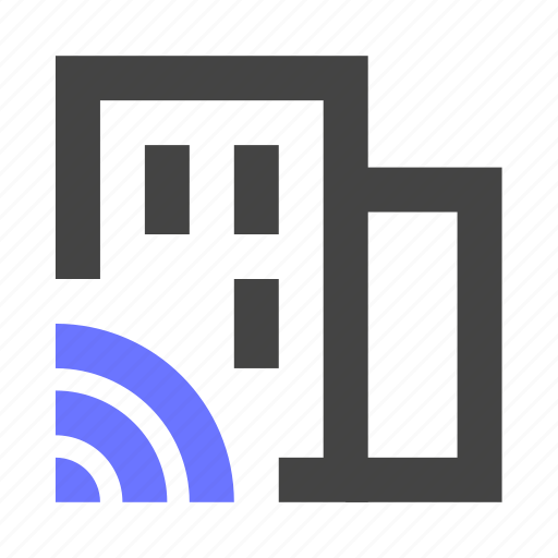 Building, connection, network, internet, wifi, spot, office icon - Download on Iconfinder