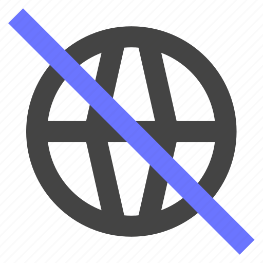 Globe, connection, network, internet, browser, ethernet, disconnected icon - Download on Iconfinder