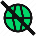 globe, connection, network, internet, browser, ethernet, disconnected, offline, disabled