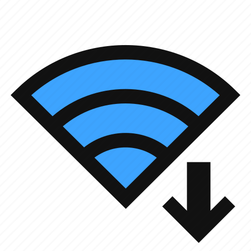 Wifi, connection, arrow, network, internet, download, data icon - Download on Iconfinder