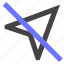 arrow, navigation, orientation, route, disable, direction, tracking, gps, turn off 