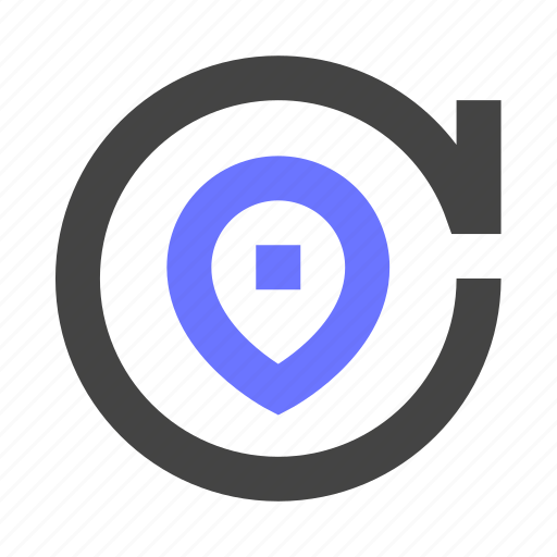 Location, arrow, pin, place, load, reload, address icon - Download on Iconfinder