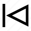 music, video, media, player, start, control, backward, beginning, arrow 