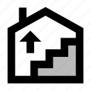 house, room, attic, stairs, loft, floor, up, level, feature