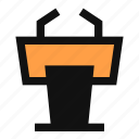 presentation, slide, lectern, speaker, lecture, podium, speech, conference, microphone