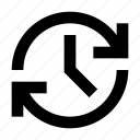arrow, time, clock, automatic, update, sync, all, repeat, routine