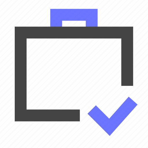 Briefcase, position, verified, apply, job, project, check icon - Download on Iconfinder