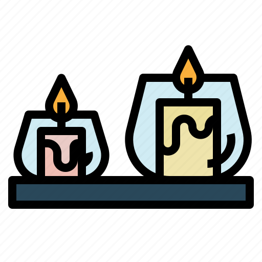 Candle, candles, decoration, flames, illumination, miscellaneous, ornamental icon - Download on Iconfinder