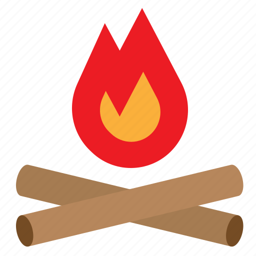 Bonfire, burn, campfire, fire, flame, hot, wood icon - Download on Iconfinder