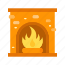 - fireplace, fire, winter, chimney, christmas, flame, xmas, bonfire