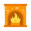 - fireplace, fire, winter, chimney, christmas, flame, xmas, bonfire 