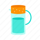 - jug with cork, drink, bottle, kitchen, juice, ewer, water-jug, beverage