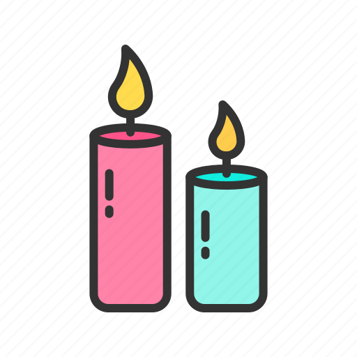 - two candles, candles, light, candle-light, fancy-candles, carnival, candlelights icon - Download on Iconfinder