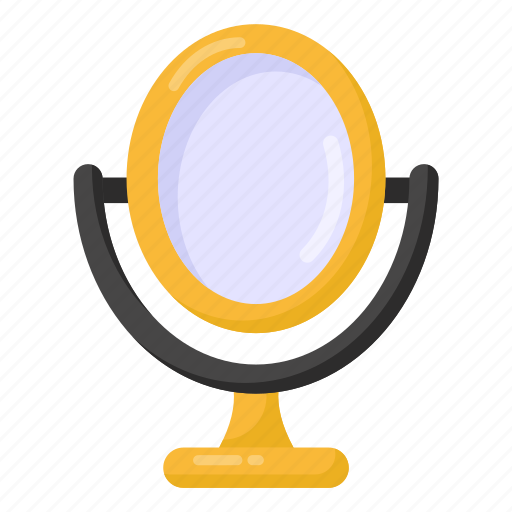 Pedestal mirror, hand mirror, looking glass, vanity mirror, salon mirror icon - Download on Iconfinder