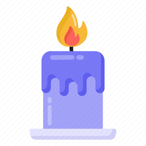 Candle, burning candle, candlestick, paraffin, rushlight icon - Download on Iconfinder
