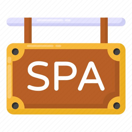 Spa board, spa placard, hanging board, roadboard, guideboard icon - Download on Iconfinder