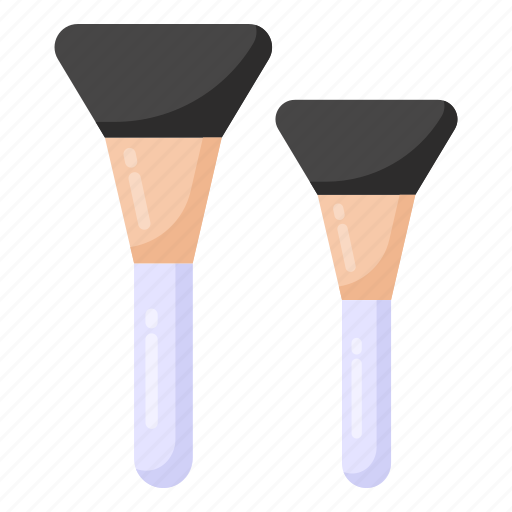 Makeup brushes, makeup applicator, beauty brushes, blusher brushes, cosmetic icon - Download on Iconfinder