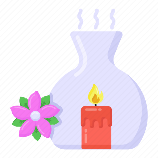 Candle, burning candle, candlestick, aromatherapy, rushlight icon - Download on Iconfinder