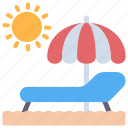 sunbed, deck chair, sun tanning, sunbath, relaxing chair