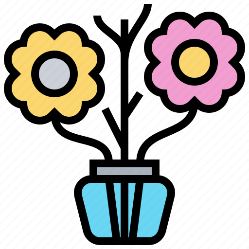 Aromatic, diffuser, evaporated, reed, vase icon - Download on Iconfinder