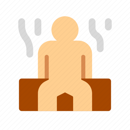 Sauna, sudatory, steam, heat, therapy, finnish, smoke icon - Download on Iconfinder
