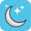 crescent, evening, moon, nighttime, stars 