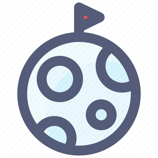 Flag, moon, planet, satellite, space icon - Download on Iconfinder