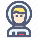 astronaut, helmet, man, space, suit