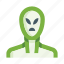 alien, ufo, humanoid, monster, invader, green, character 