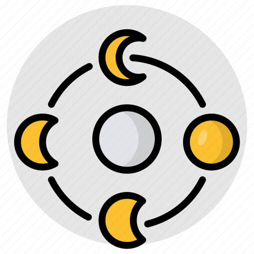 Moon phases, crescent, half-moon, luna, moon decrease icon - Download on Iconfinder