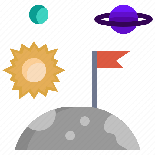 Flag, space, moon, planet, galaxy icon - Download on Iconfinder