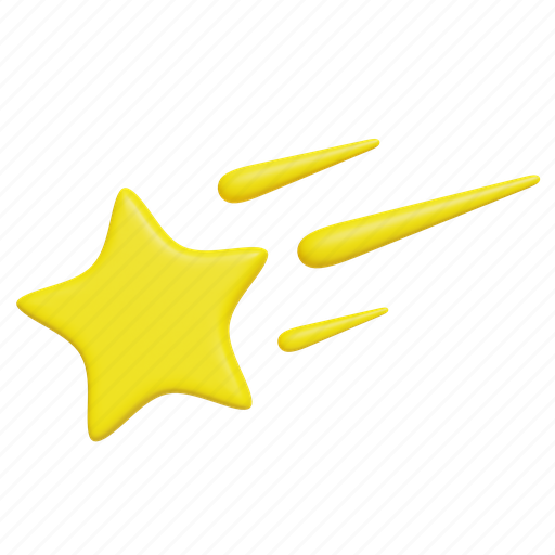 Stars, shooting star, astronomy, fantasy, wish, space, meteor 3D illustration - Download on Iconfinder