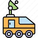 colony transport, satellite, transport, truck, vehicle