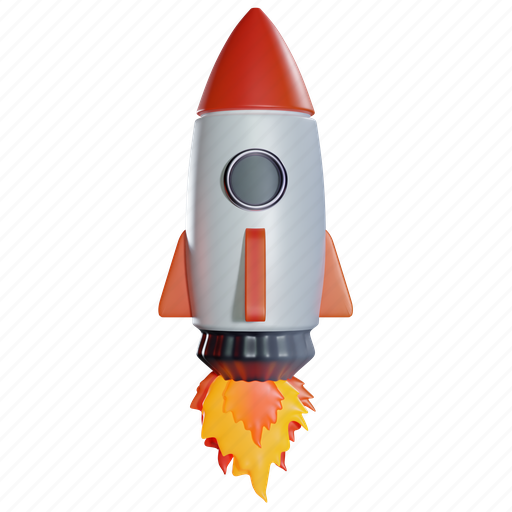 Rocket, space, education, startup, idea, growth, spaceship 3D illustration - Download on Iconfinder