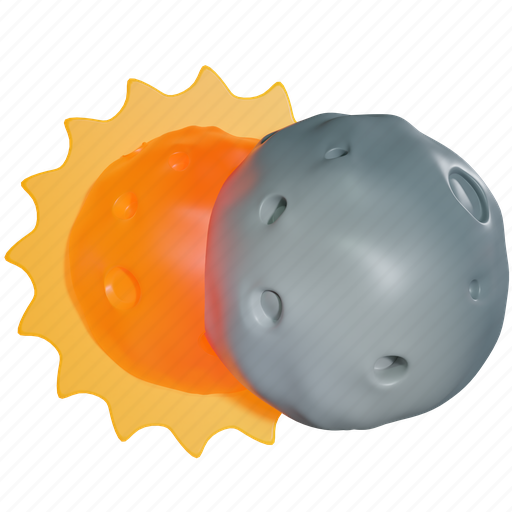 Solar, eclipse, moon, science, cosmos, astronomy, sun 3D illustration - Download on Iconfinder