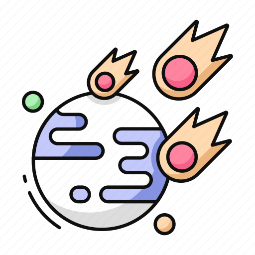 Meteorite, asteroid, fireballs, comet, bolide icon - Download on Iconfinder