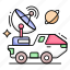 satellite van, automobile, automotive, transport, vehicle 