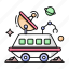 satellite van, automobile, automotive, transport, vehicle 