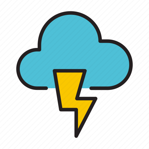 Lightning, cloud, weather, forecast, storage, computing, cloudy icon - Download on Iconfinder