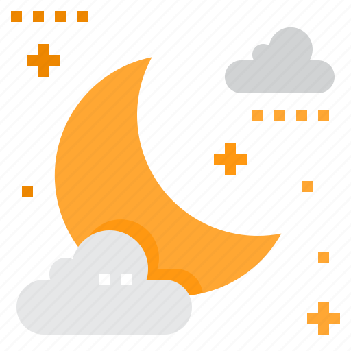 Atmospheric, cloudy, meteorology, moon, night, star icon - Download on Iconfinder