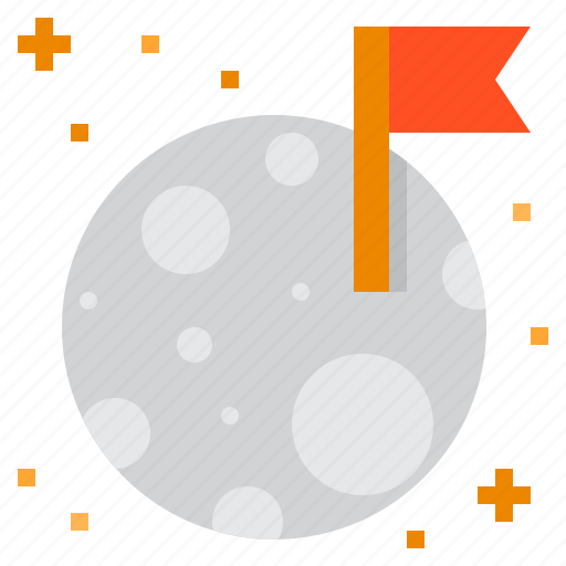 Flag, landing, moon, space, star icon - Download on Iconfinder